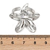 Adjustable 304 Stainless Steel Cuff Rings for Women RJEW-B135-07P-3