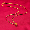 Hollow Round Ball Brass Pendant Necklaces for Women FS-WG3DF9E-01-2