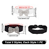AHADERMAKER 2Pcs 2 Style Polyester Elastic Chain Belt AJEW-GA0006-21-2