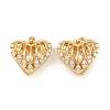 Brass Micro Pave Clear Cubic Locket Pendants KK-Z140-29G-1