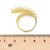 Brass Micro Pave Cubic Zirconia Adjustable Cuff Rings for Women RJEW-B127-01G-4