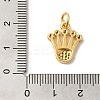 Brass Micro Pave Cubic Zirconia Pendants KK-C072-39G-3