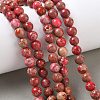 Dyed Natural Imperial Jasper Round Bead Strands G-M274-01-8mm-7