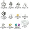 DIY Glass Beads & Alloy Pendant Bracelets Jewelry Making Kits DIY-FS0006-25-4