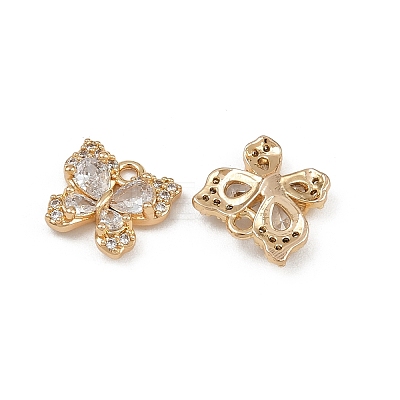 Brass Micro Pave Cubic Zirconia Pendants KK-K407-10G-1