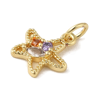 Brass Micro Pave Colorful Cubic Zirconia Pendants KK-R162-022B-G-1