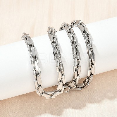 304 Stainless Steel Link Chain Necklaces for Women Men NJEW-Z093-02P-1