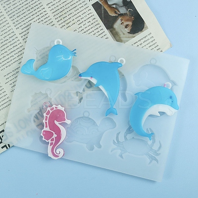 DIY Food Grade Silhouette Silicone Pendants Mold PW-WG22420-02-1