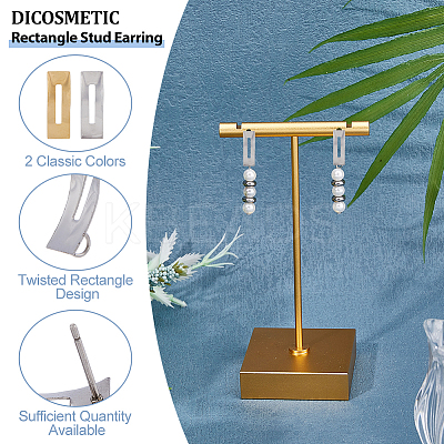 20Pcs 2 Colors 304 Stainless Steel Stud Earring Findings STAS-DC0014-83-1