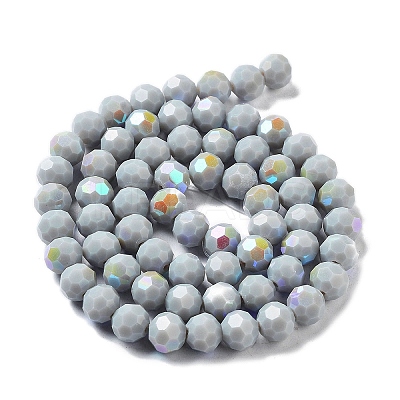 Opaque Glass Beads Strands EGLA-A035-P8mm-L22-1