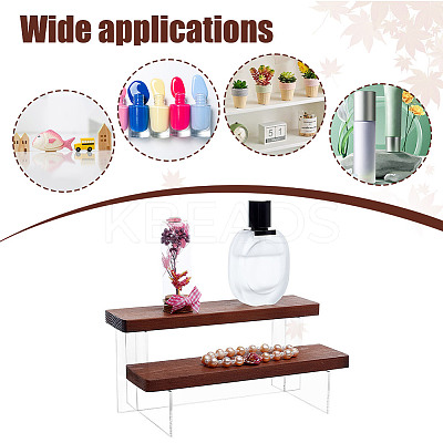 2-Tier Transparent Acrylic Model Toy Assembled Holder ODIS-WH0329-65A-1