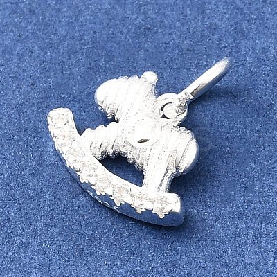 925 Sterling Silver Rocking Horse Charms STER-A048-04S-1