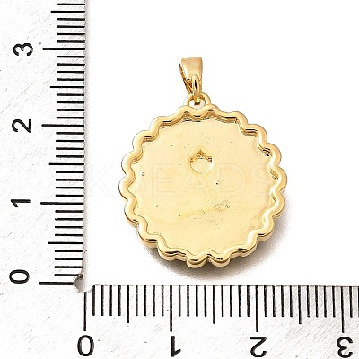 Brass Enamel Pendants KK-R212-22G-1