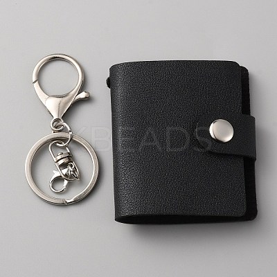 2 Inch Leather Cover Mini Photocard Holder Book AJEW-WH0248-366A-1