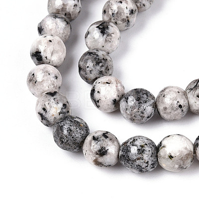 Dyed Natural White Jade Beads Strands G-T139-6mm-60-25-1