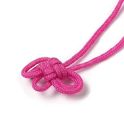 Nylon Lucky Knot Cord Amulet Yuki Pendant Decorations AJEW-NH0001-01E-1