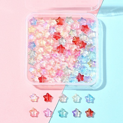 90Pcs 9 Colors Electroplate Glass Beads EGLA-FS0001-49-1