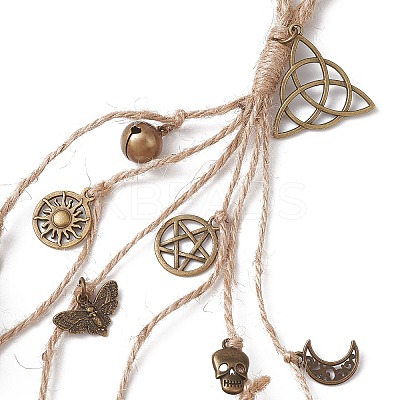 Halloween Iron & Alloy Protective Witch Bells for Doorknob Hanging Ornaments HJEW-JM01894-1