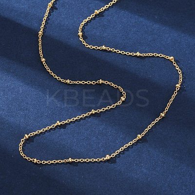 Long-Lasting Plated Brass Cable Chain Necklaces X-NJEW-K112-09G-NF-1