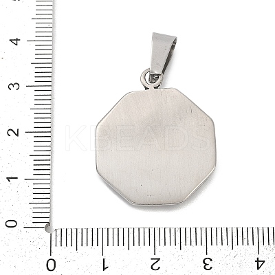 316 Surgical Stainless Steel Enamel Pendants STAS-D304-04AS-1