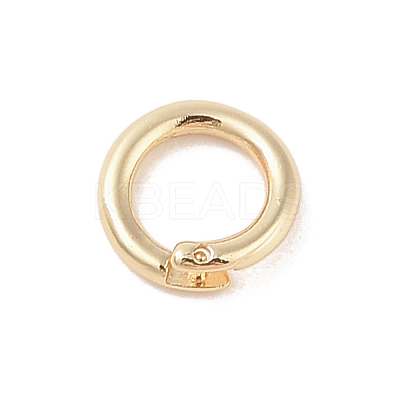 Brass Locking Jump Rings KK-S369-01G-03-1