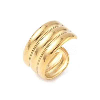 304 Stainless Steel Chunky Cuff Rings LS-RJEW-S626-02G-1