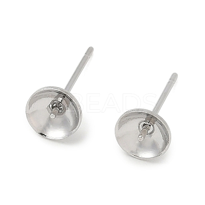 Brass Stud Earring Findings KK-A300-29B-P-1