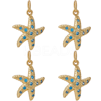 5Pcs Brass Micro Pave Grade AAA Cubic Zirconia Pendants ZIRC-BBC0002-41-1