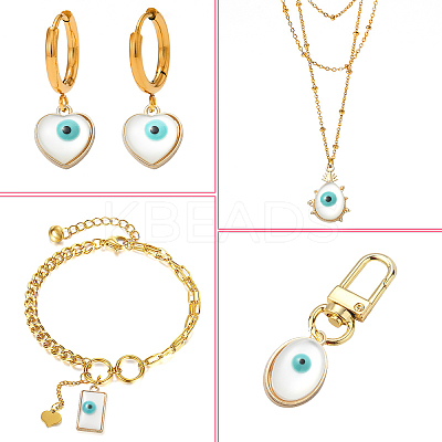 20Pcs 5 Styles Alloy Evil Eye Pendants FIND-CJ0001-47-1