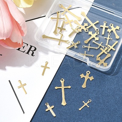 25Pcs 5 Styles Brass Pendants KK-FS0001-51G-1