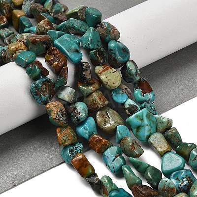 Natural HuBei Turquoise Beads Strands G-P497-01E-19-1