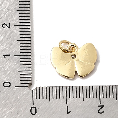 Brass Pave Clear Cubic Zirconia Charms KK-G554-03A-02-1