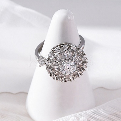 Sunflower Rotatable Open Cuff Rings for Women LS-RJEW-C118-10P-1