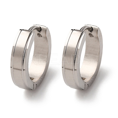 304 Stainless Steel Hoop Earrings EJEW-D331-19A-P-1