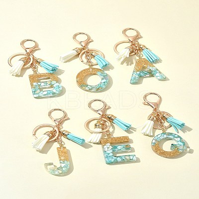 Transparent Epoxy Resin Pendant Keychains KEYC-FS00022-18-1
