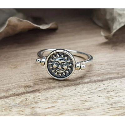 Zinc Alloy Finger Two Sided Rotatable Finger Rings FS-WG6AB10-03-1