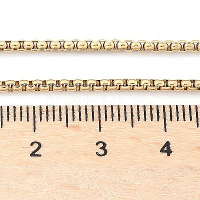 Ion Plating(IP) 304 Stainless Steel Venetian Chain Necklace Making STAS-A028-N032G-1