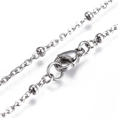 Tarnish Resistant 304 Stainless Steel Cable Chain Necklaces NJEW-JN02352-1