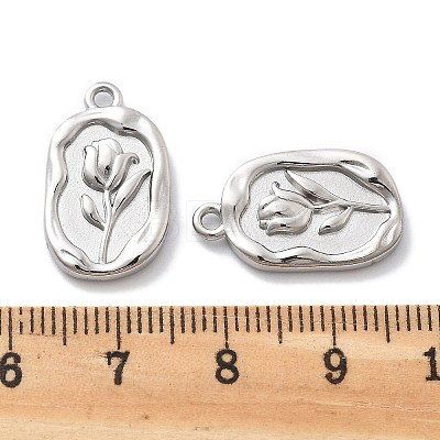 Anti-Tarnish 304 Stainless Steel Pendants STAS-R130-55P-1