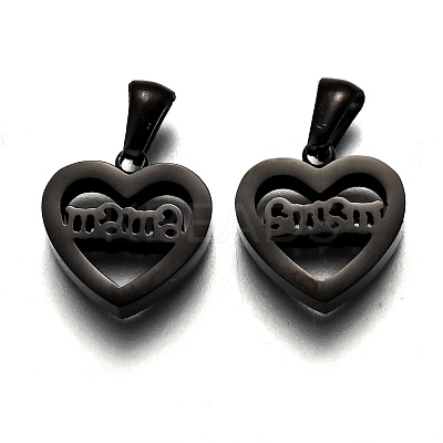 Mother's Day 304 Stainless Steel Pendants STAS-F253-01EB-1