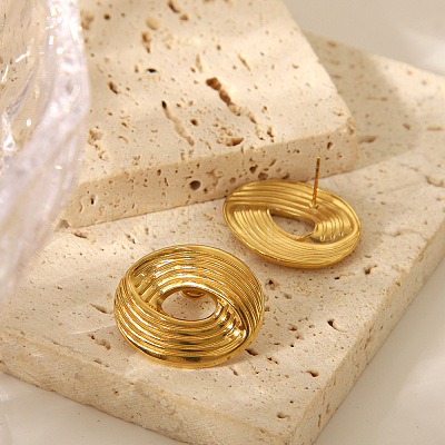Eye 304 Stainless Steel Stud Earrings for Women JD1980-3-1