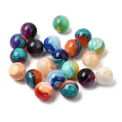 Painted Acrylic Beads AC-CBAD2D4-02-1
