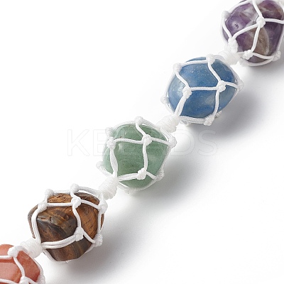 7 Chakra Gemstone Hanging Decorations HJEW-JM00805-04-1