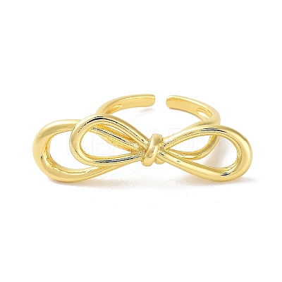 Brass Open Cuff Ring RJEW-E292-07G-1