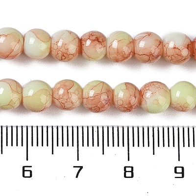 Baking Paint Glass Bead Strands GLAA-H031-01A-02-1