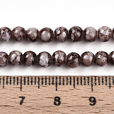 Baking Paint Glass Beads Strands DGLA-N003-4mm-A05-1