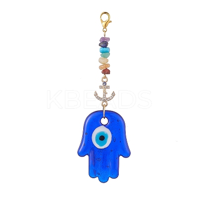 Evil Eye Lampwork Pandant Decorations HJEW-JM01001-04-1