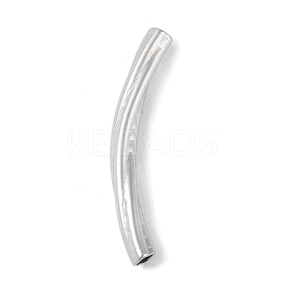 304 Stainless Steel Curved Tube Beads LS-STAS-M071-03D-P-1