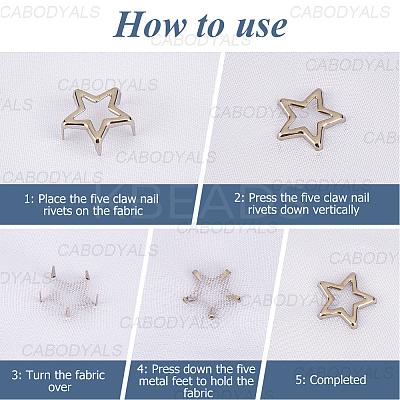 200Pcs Iron Studs Rivets IFIN-CY0001-01P-1