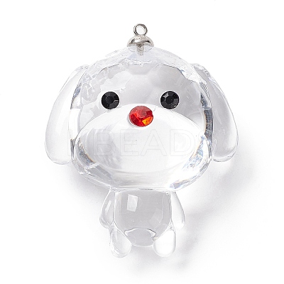 Transparent Acrylic Rhinestone Big Pendants LS-TACR-P002-01A-1